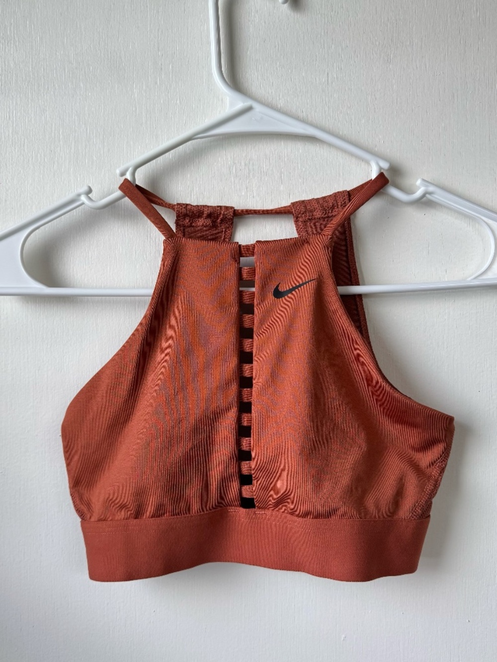 Nike high neck sports bra Dri Fit size XS rust colored